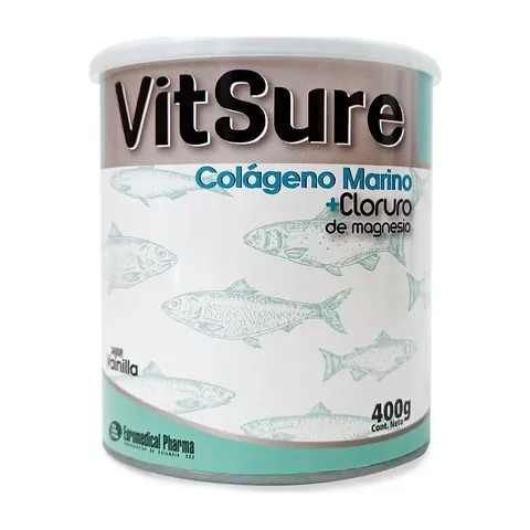 Tarro de VitSure Colágeno Marino + Cloruro de Magnesio 400 g